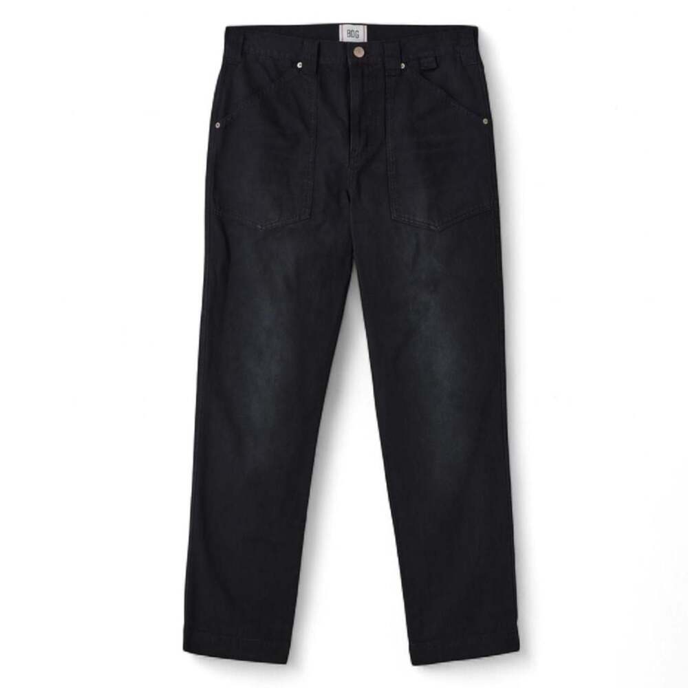 BDG Straight Fit Canvas Work Pants Black Size 28